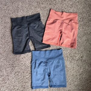 3 Scrunch Butt Biker Shorts